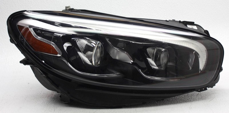 OEM Mercedes-Benz S-Class Right Passenger Side LED Headlamp Inner Chrome Cracks