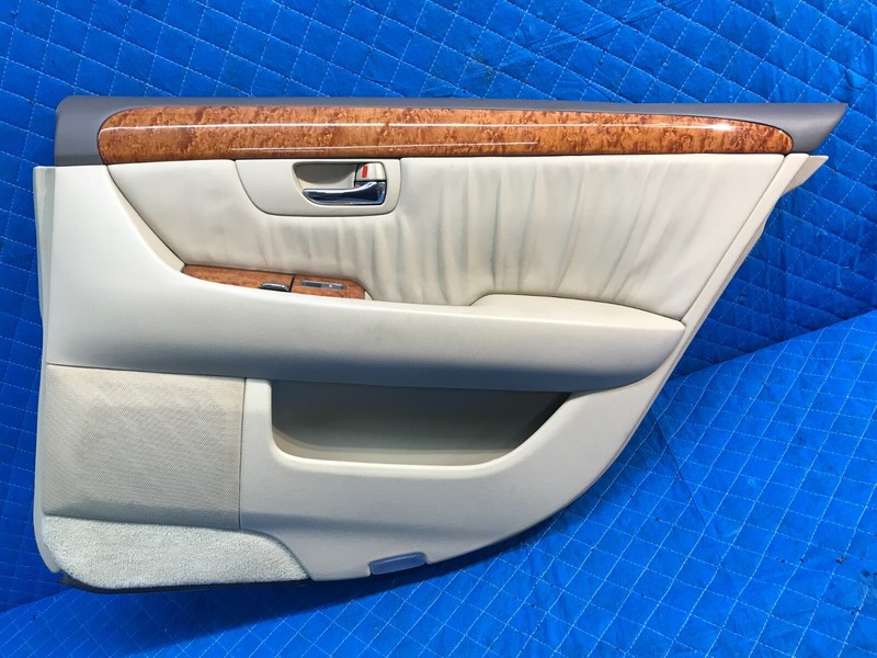 2004-06 Lexus LS430 Rear Right RH Passenger Door Panel Beige LA07 Leather OEM