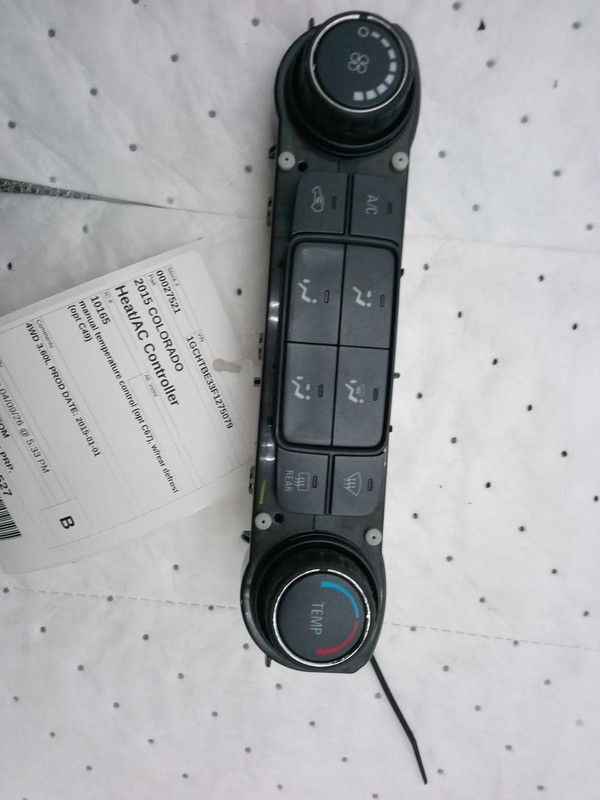 2015 Chevrolet Colorado A/C Selector Switch OEM Green 147k Miles NJ25-27521