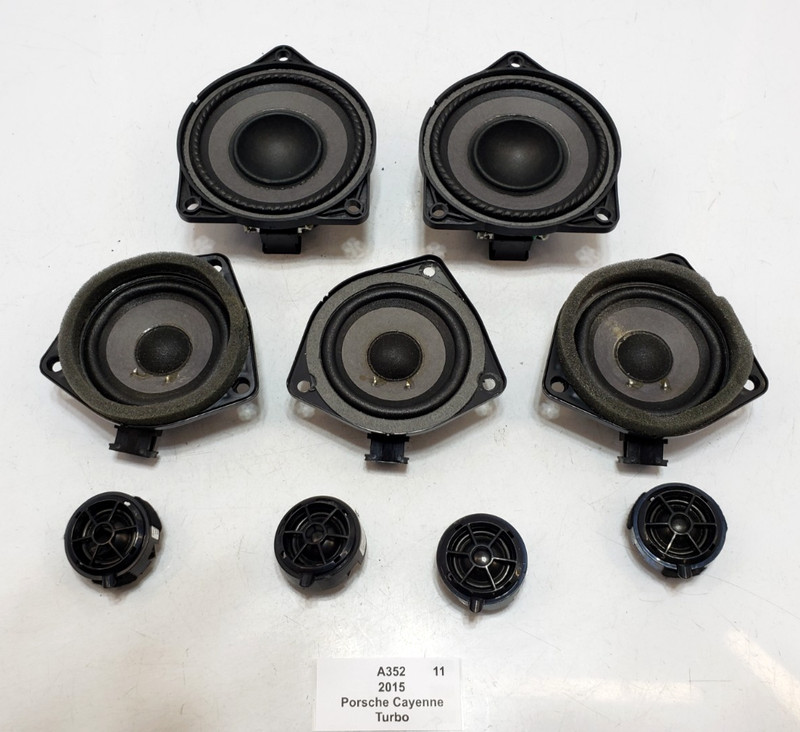 ✅ 11-18 OEM Porsche Cayenne Turbo 958 Rear Left Right Door Speaker Bose SET Of 9