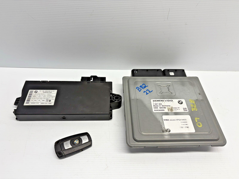 2007-2011 BMW 328i ECU DME ENGINE COMPUTER W CAS AND IGNITION MODULE 7 567 362