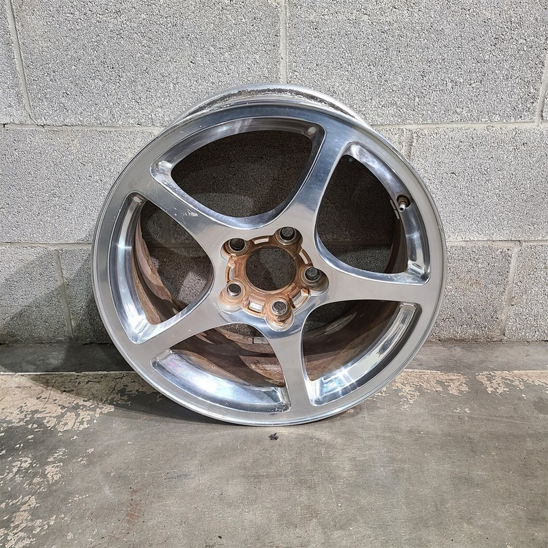97-04 Corvette C5 Front 5 Spoke Polished Wheel 17X8.5 Oem Aa7486