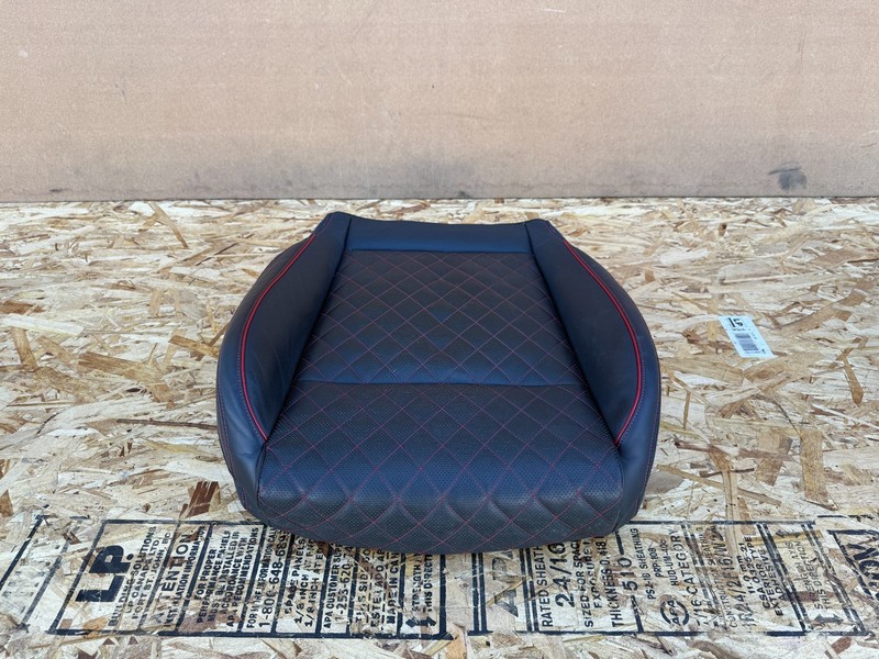 GENESIS G70 19-26 OEM FRONT RIGHT PASSENGER LOWER SEAT SKIN BLACK (RED STITCH)