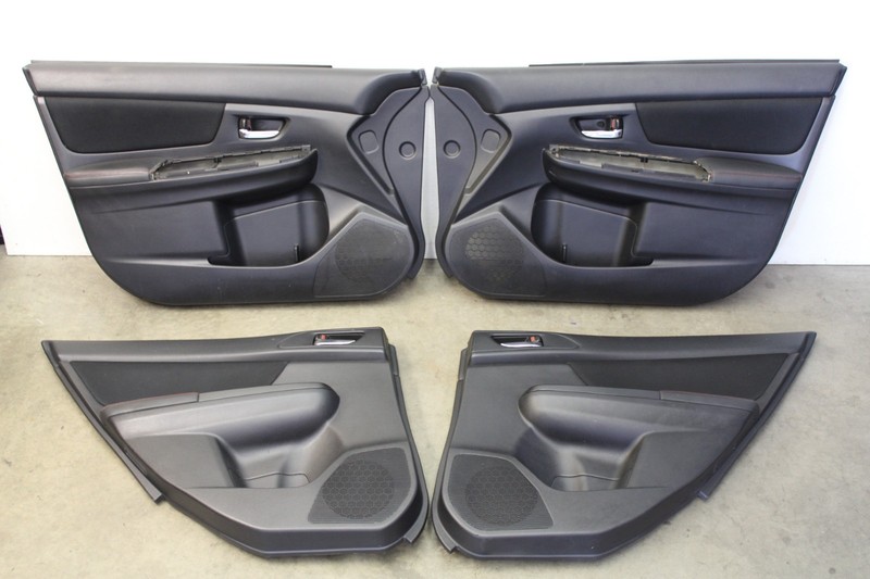 Subaru WRX STI Cloth Black Door Panels Doorcards Genuine Oem 2015-2021
