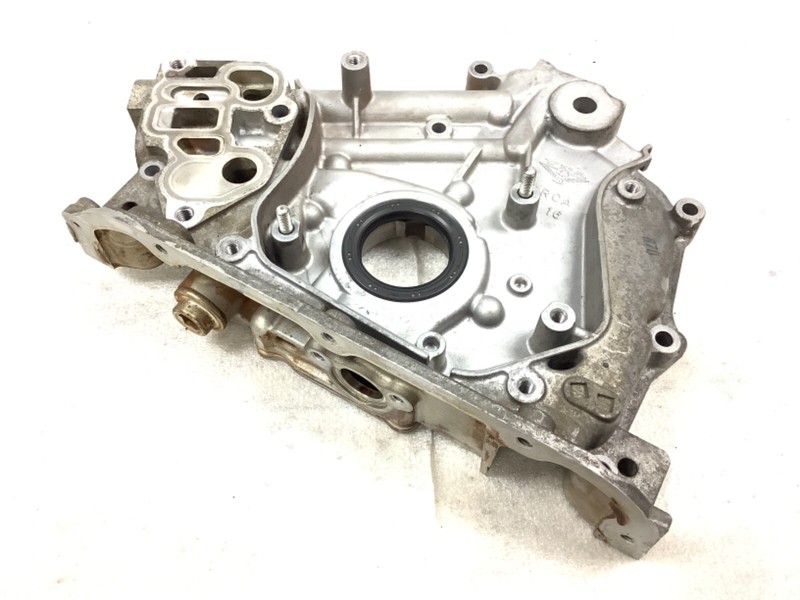 08-15 Acura Honda V6 Engine Block Motor Lube Oil Pump Assembly Side Lid Used OEM