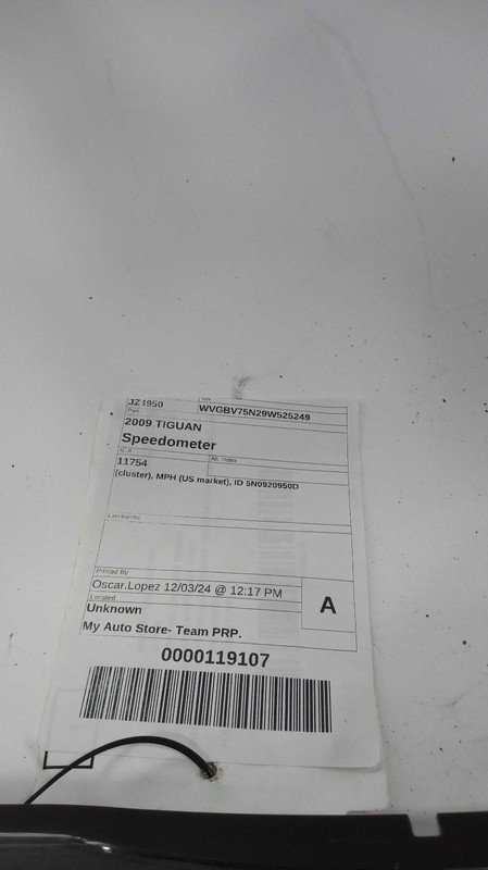 Used Speedometer Gauge fits: 2009 Volkswagen Tiguan cluster MPH US market ID 5N0