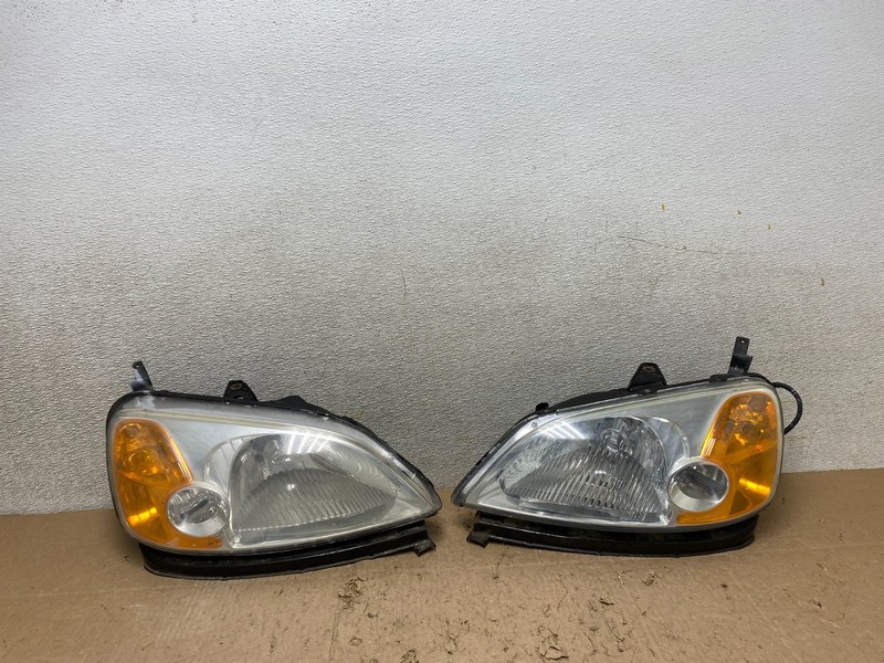 2001 - 2003 Honda Civic Coupe Headlights Halogen Left+Right Side Oem W3730 DW