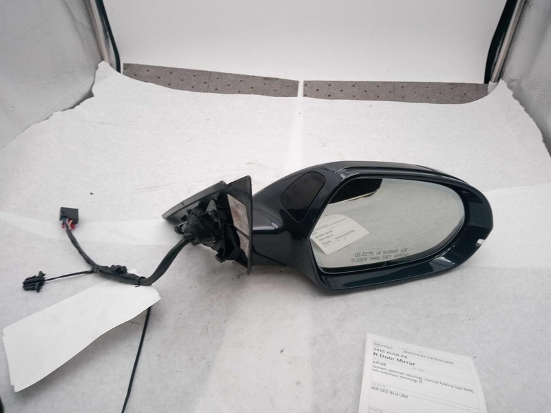 2015 AUDI A6 Right Door Mirror Assembly Blue OEM 163506 116K Miles