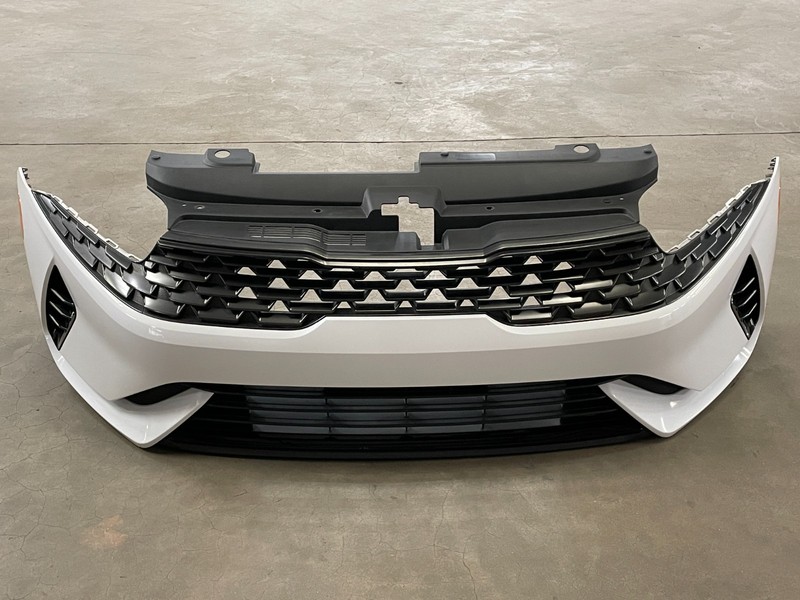 21 22 23 24 Kia K5 Complete Front Bumper Cover W/Grilles White 1652 OEM