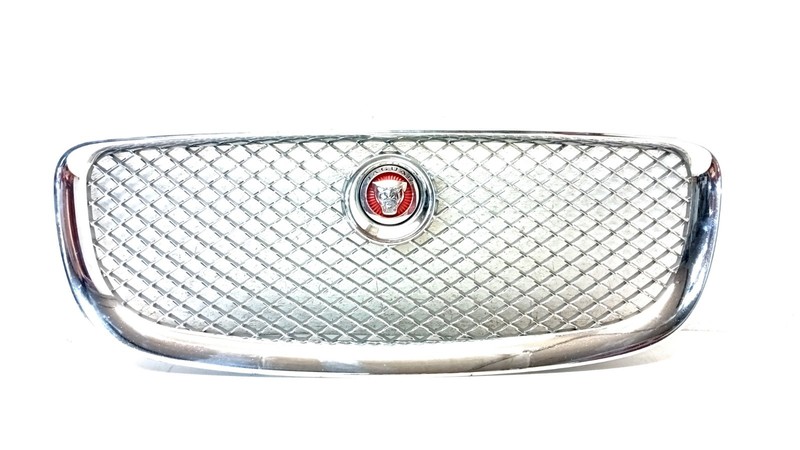 10-15 JAGUAR X351 XJ XJL BUMPER FRONT UPPER GRILLE EMBLEM TRIM CENTER OEM 031225