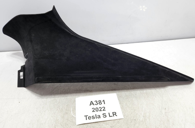 ✅ 21-23 OEM Tesla S Rear Right Passenger Upper C Pillar Trim Black Alcantara