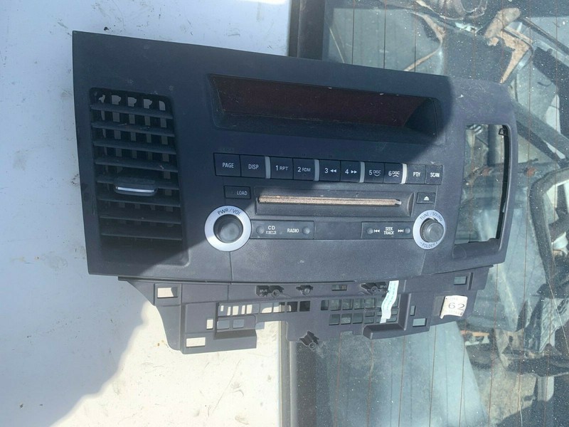 08-15 Lancer Evolution RALLIART RADIO STEREO DISC FACEPLATE VENTS BEZEL