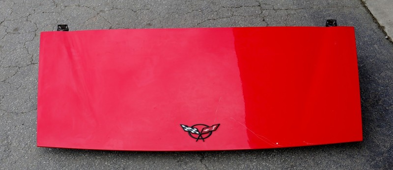 1998-2004 Corvette C5 Convertible Trunk Lid Red OEM w/ Hinges & Liner