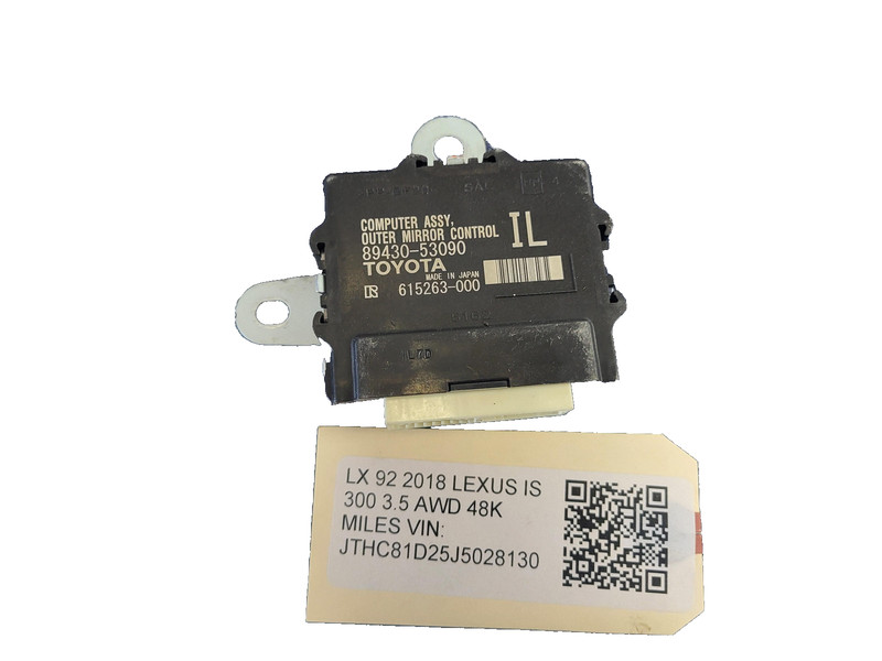 Used Oem LEXUS Left Door Mirror Control Module for 2018-2019 IS300 3.5L AWD