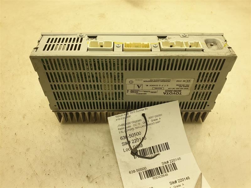 07-09 LEXUS GS350 PIONEER SYSTEM RADION AMPLIFIER ASSEMBLY