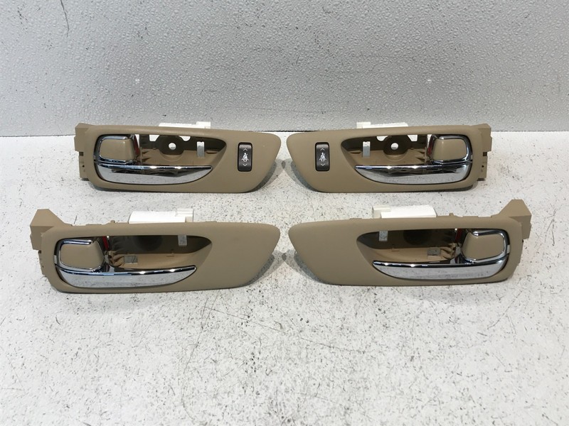 07-13 Lexus LS460 Front Rear Left Right Interior Door Handle Set Beige LA00 OEM