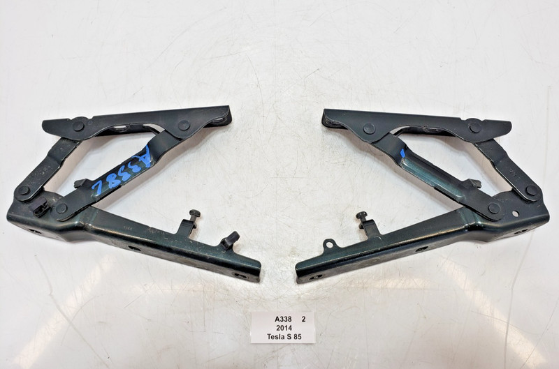 ✅ 12-20 OEM Tesla Model S Front Left Right Bonnet Hood Hinge Bracket Green SET