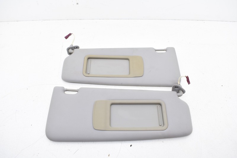 2007 BMW 328xi E92 Front Left & Right Sun Visor Set Vinyl Gray OEM KW74