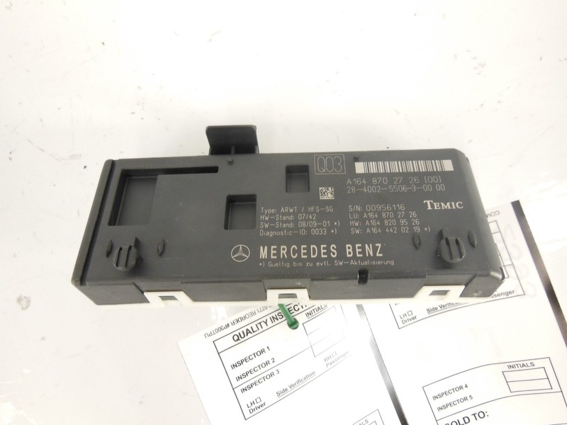 09-12 Mercedes-Benz GL450 Tail Gate Liftgate Hatch Control Module OEM 1648702726
