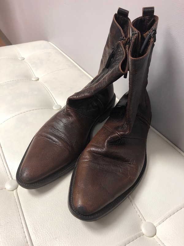Mens Just Cavalli Brown Leather Boots Size 401/2