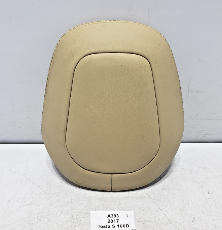 ✅ 2016-2020 OEM Tesla Model S Front Right Passenger Side Headrest Beige Leather*