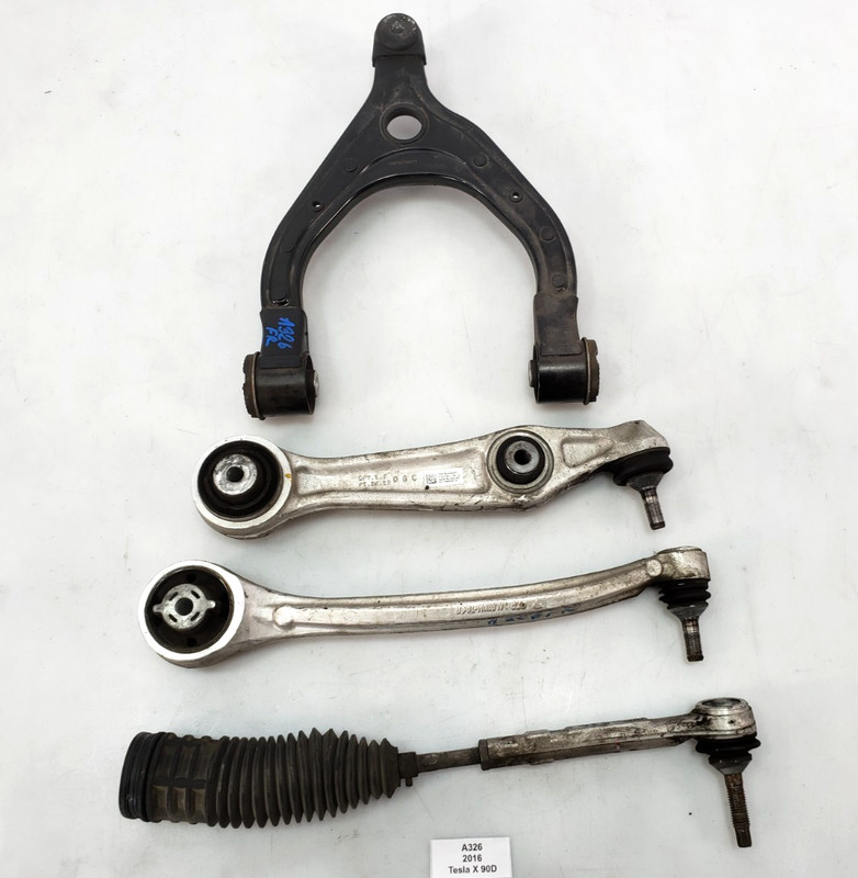 ✅ 16-20 OEM Tesla Model X Front Right Passenger Lower Upper Control Arm SET Of 4