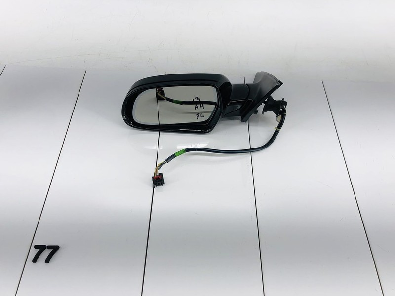 10-16 AUDI A4 QUATTRO FRONT LEFT SIDE EXTERIOR DOOR REAR VIEW MIRROR & CABLE OEM