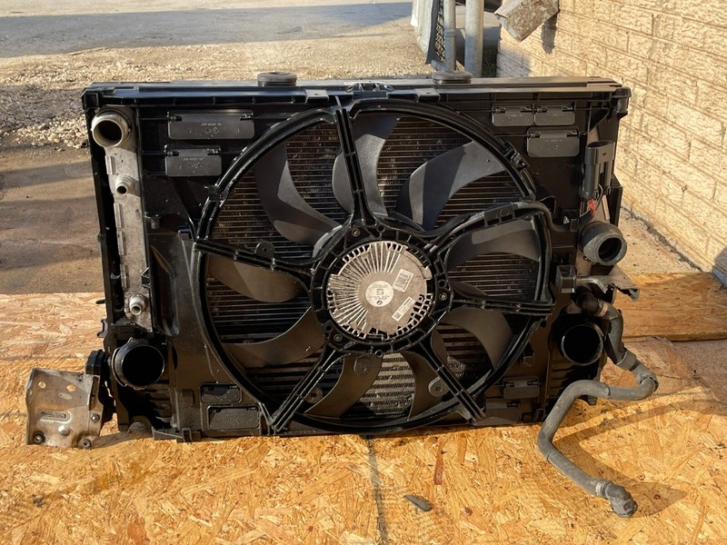 11-13 BMW 535 740 N55 Radiator Condenser Intercooler Cooling Fan Complete! OEM ✅