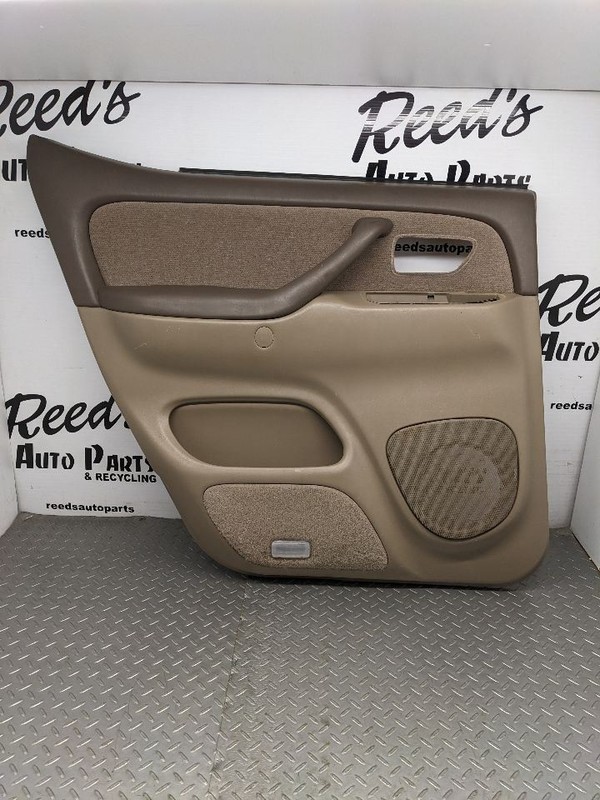 01-07 Toyota Sequoia SR5 OEM Left Drivers Side REAR BACK Door Trim Panel11495350