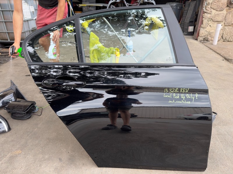 12-18 BMW F30 F80 Sedan REAR RIGHT PASSENGER SIDE DOOR SHELL Black 668 OEM