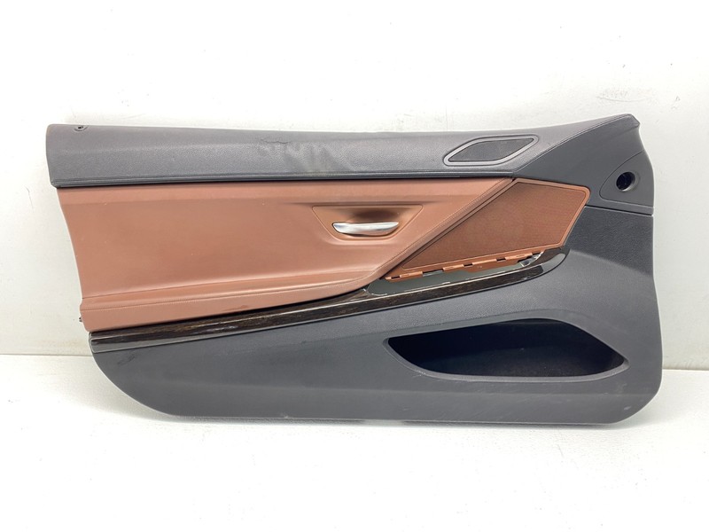 12-17 BMW F12 F13 6 Series Front Left Driver Door Panel Nappa Leather Brown OEM