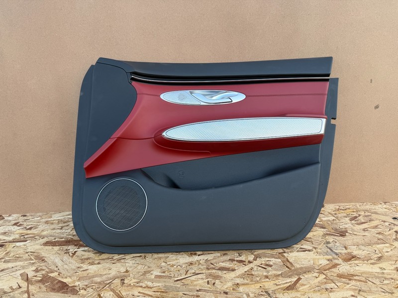 GENESIS GV70 22-26 OEM FRONT RIGHT PASSENGER DOOR TRIM PANEL LEATHER BLACK/RED