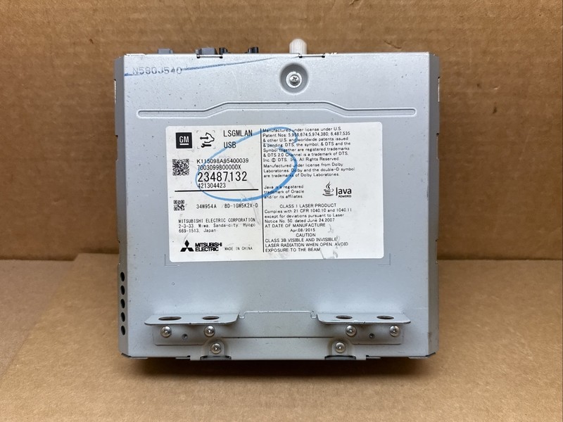 2015-2019 TAHOE YUKON REAR CD DVD DISC CHANGER OVERHEAD PLAYER 23487132 OEM