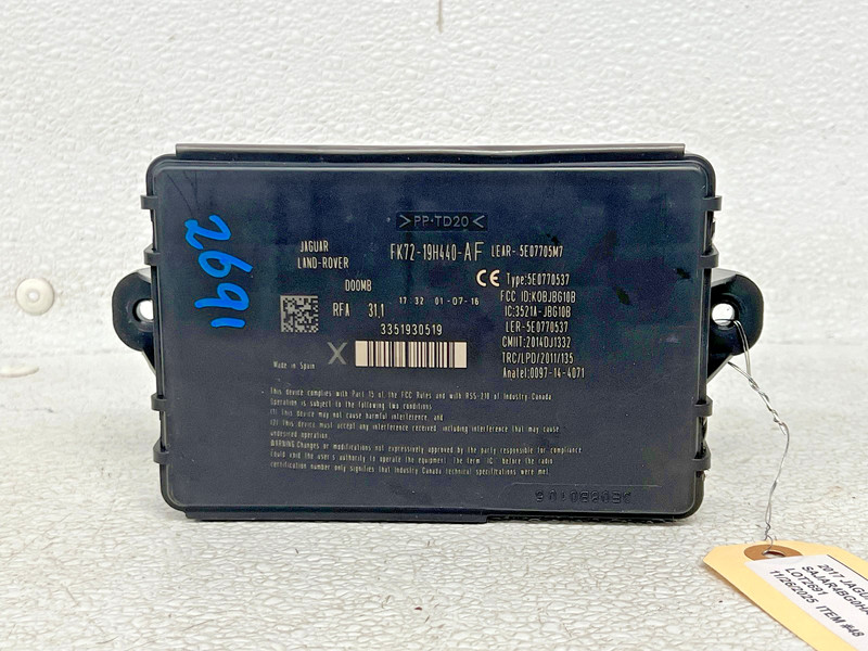 ⭐2017-2020 JAGUAR XE KEYLESS ENTRY COMPUTER CONTROL MODULE UNIT OEM LOT2691