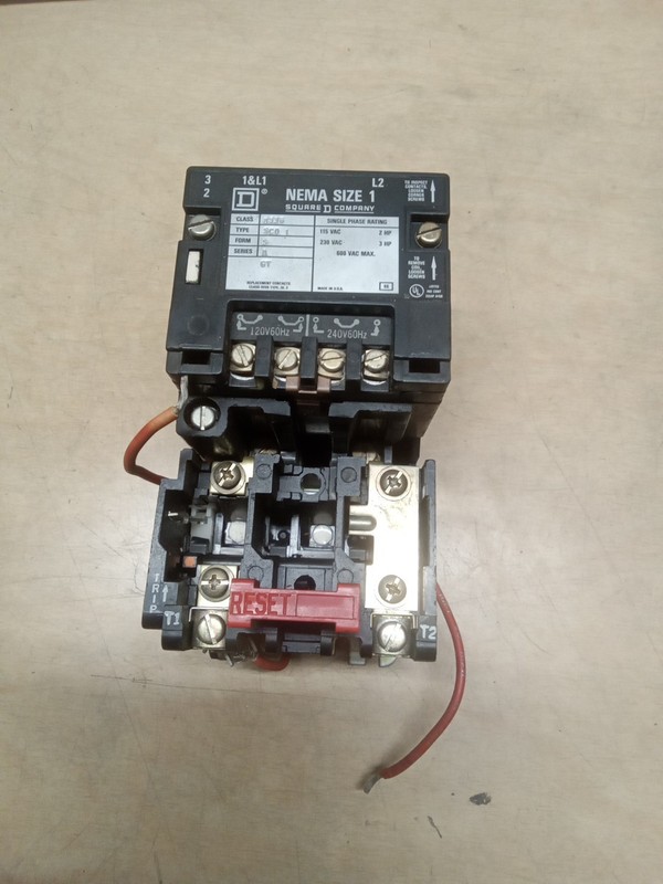 Square D NEMA Size 18536SC01S Series A Magnetic Starter