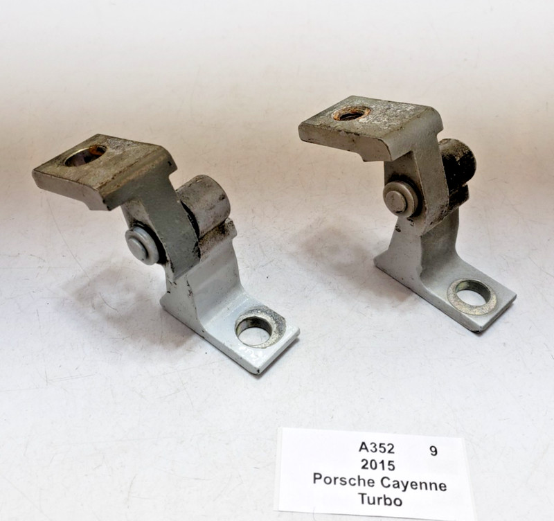 ✅ 11-18 OEM Porsche Cayenne Turbo 958 Front Left Driver Door Hinge White SET