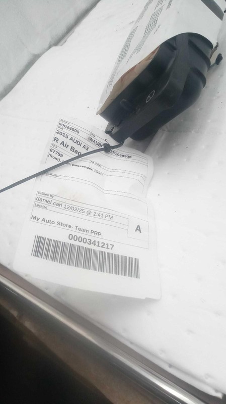 2015 Audi A3 Right Instrument Panel Air Bag 390177 - Used, 111K Miles