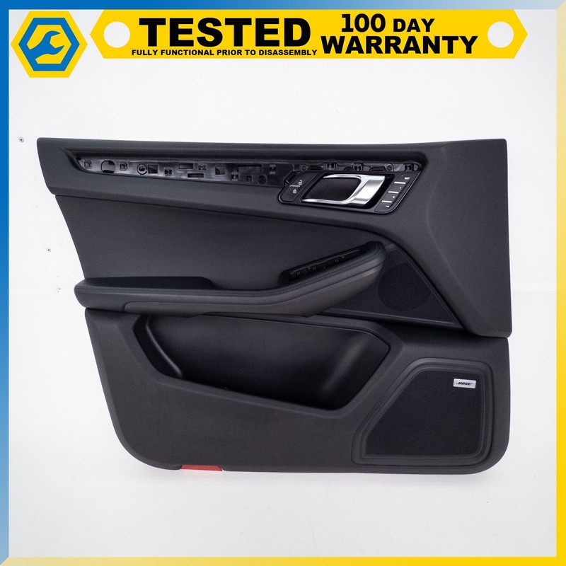 15-24 PORSCHE MACAN FRONT LEFT DRIVER SIDE INTERIOR DOOR PANEL BLACK OEM
