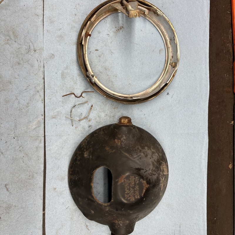1978 Kawasaki KM100 Vintage Enduro Motorcycle headlight bucket And Bezel