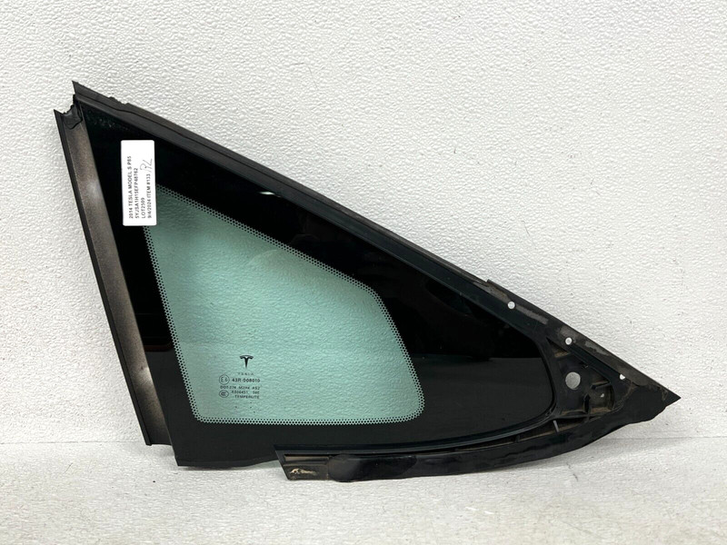 ⭐2012-2020 TESLA MODEL S REAR LEFT DRIVERS SIDE QUARTER WINDOW GLASS OEM LOT2509