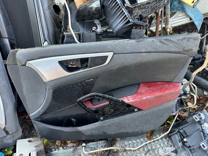 12-17 HYUNDAI VELOSTAR OEM RH RED & BLACK FRONT DOOR PANEL CARD - PASSENGER SIDE