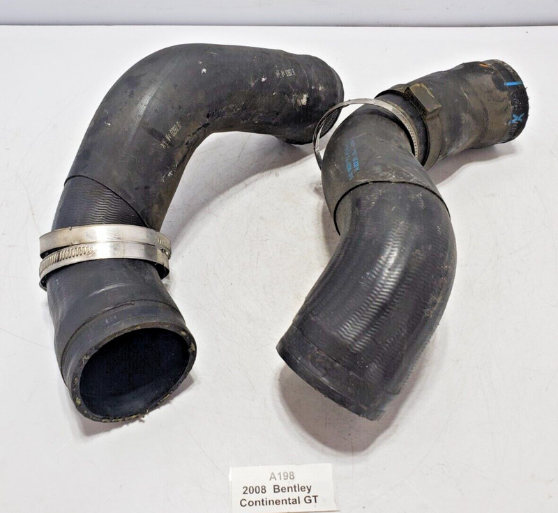 ✅ 03-12 OEM Bentley Continental GT Right Left Upper Intercooler Hose Pipe SET