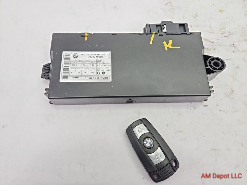2008 BMW 535xi 535i 528i 528xi E60 E61 CAS 3 Module w Matching Key Fob Set