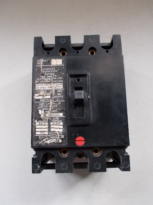 Cutler Hammer LM5820 3-Pole 100A Circuit Breaker 100-Amp *FREE SHIPPING*