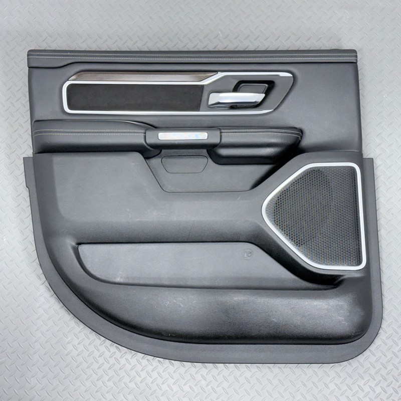 ✅ 2019-26 RAM 1500 Crew Cab Laramie OEM REAR LEFT DOOR TRIM PANEL Black DRIVER @