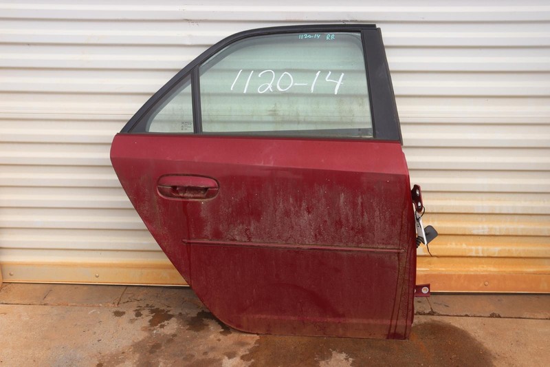 2003-2005 CADILLAC CTS REAR RIGHT SIDE DOOR SHELL PANEL W/ GLASS RED OEM