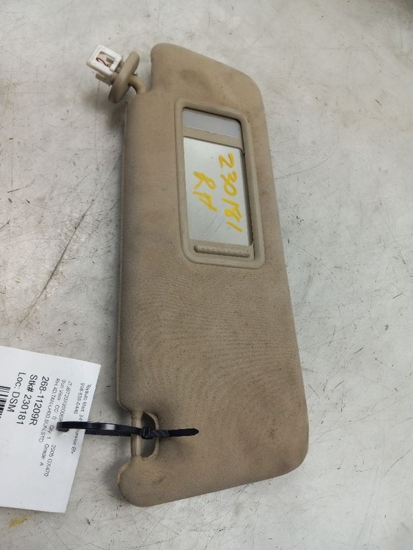 Passenger Right Sun Visor Fits 03-09 LEXUS GX470
