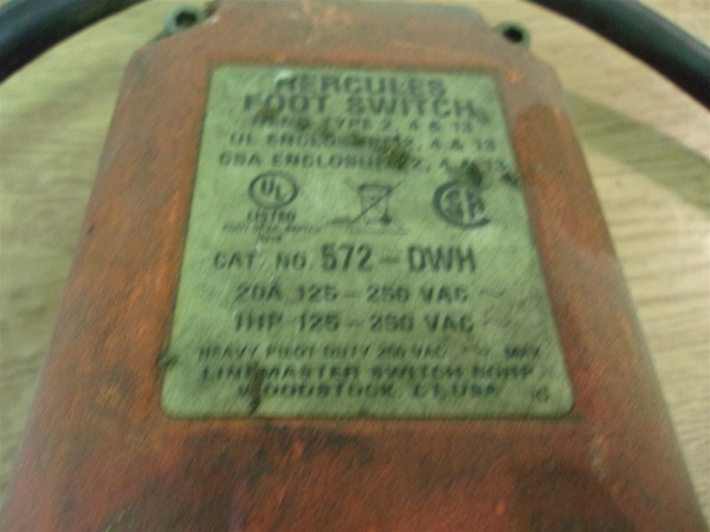 Hercules Foot Switch 572-DWH *FREE SHIPPING*
