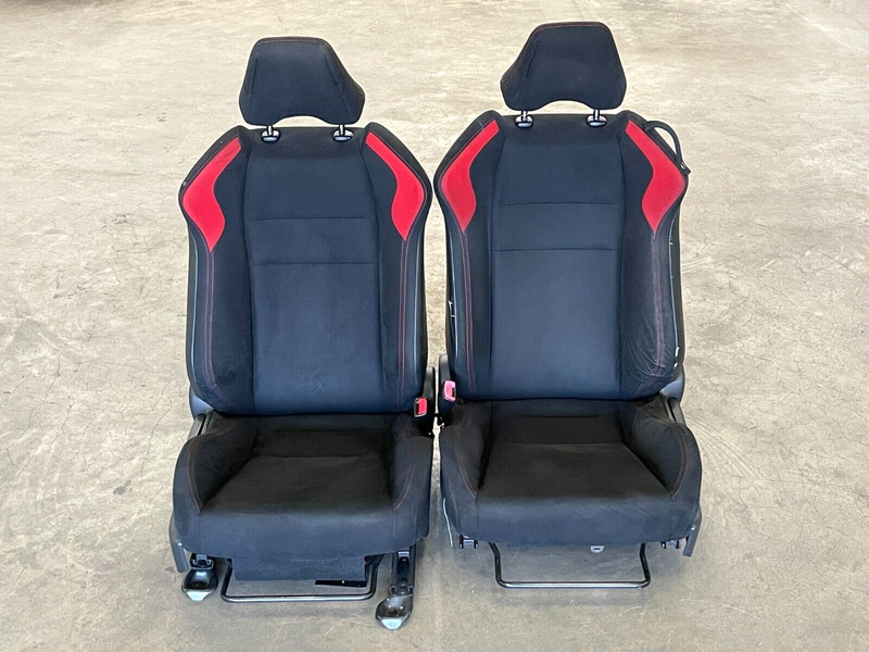 ⭐2013-2016 SCION FR-S / SUBARU BRZ FRONT SEAT LH & RH SUEDE W/ RED OEM LOT2368