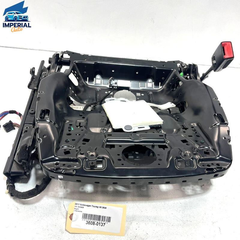2011-2017 Volkswagen Touareg Front Passenger Seat Lower Track Frame W/ Motor OEM